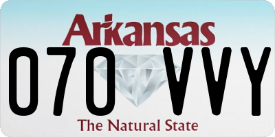 AR license plate 070VVY