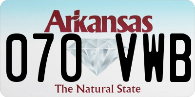 AR license plate 070VWB