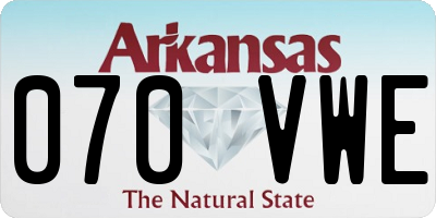AR license plate 070VWE