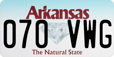 AR license plate 070VWG