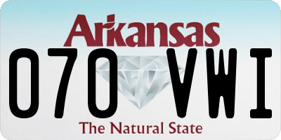 AR license plate 070VWI