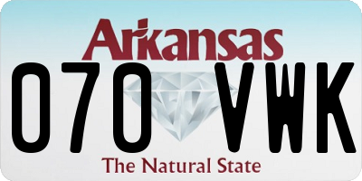 AR license plate 070VWK