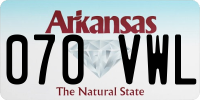 AR license plate 070VWL
