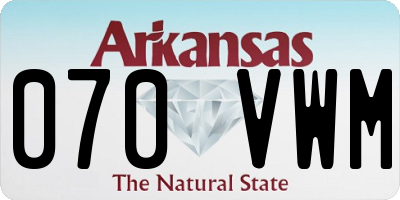 AR license plate 070VWM