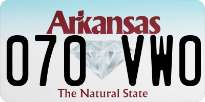 AR license plate 070VWO