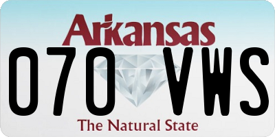 AR license plate 070VWS