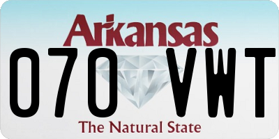 AR license plate 070VWT