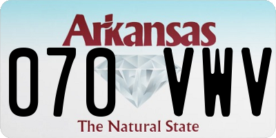 AR license plate 070VWV