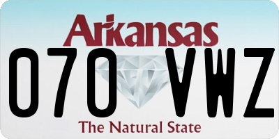 AR license plate 070VWZ