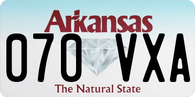 AR license plate 070VXA
