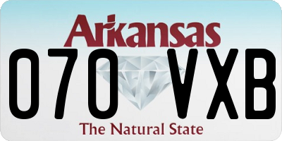 AR license plate 070VXB