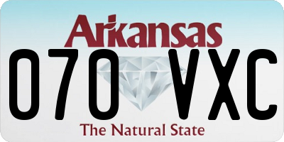 AR license plate 070VXC