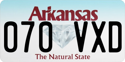 AR license plate 070VXD