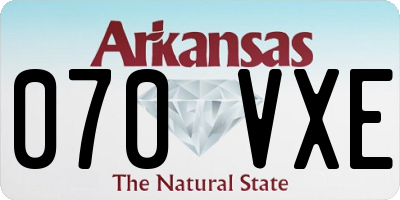 AR license plate 070VXE
