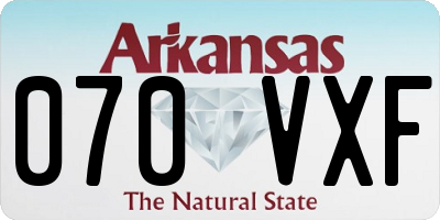 AR license plate 070VXF