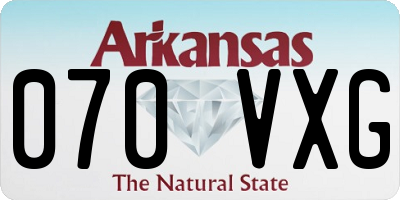 AR license plate 070VXG