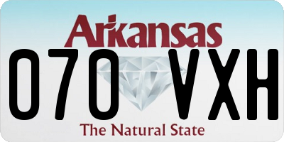 AR license plate 070VXH