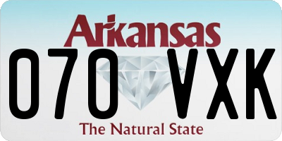 AR license plate 070VXK