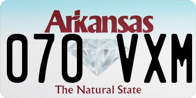 AR license plate 070VXM