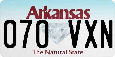 AR license plate 070VXN