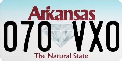 AR license plate 070VXO