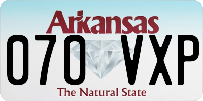 AR license plate 070VXP