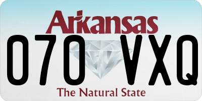 AR license plate 070VXQ