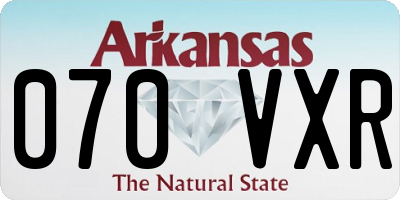 AR license plate 070VXR