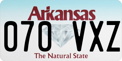 AR license plate 070VXZ