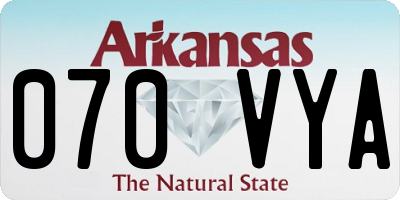 AR license plate 070VYA