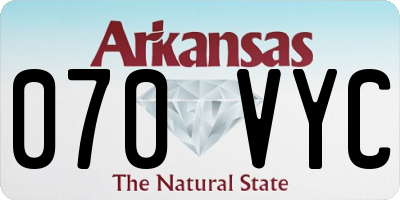 AR license plate 070VYC