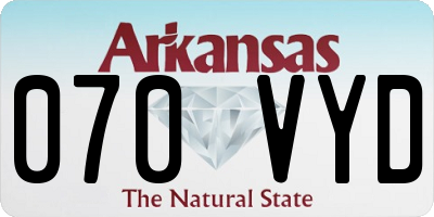 AR license plate 070VYD