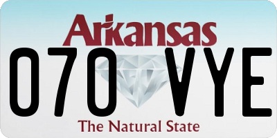 AR license plate 070VYE