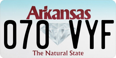 AR license plate 070VYF