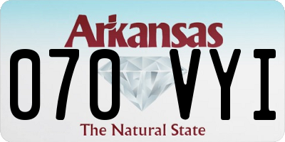 AR license plate 070VYI