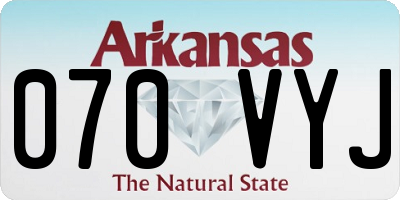 AR license plate 070VYJ