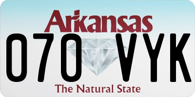 AR license plate 070VYK