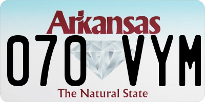 AR license plate 070VYM