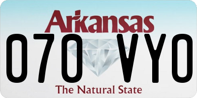 AR license plate 070VYO