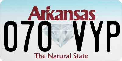 AR license plate 070VYP