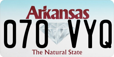 AR license plate 070VYQ