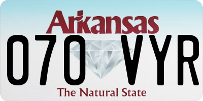 AR license plate 070VYR