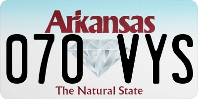 AR license plate 070VYS