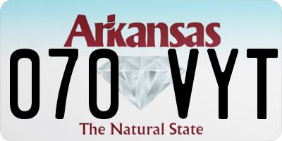 AR license plate 070VYT