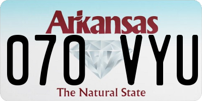 AR license plate 070VYU