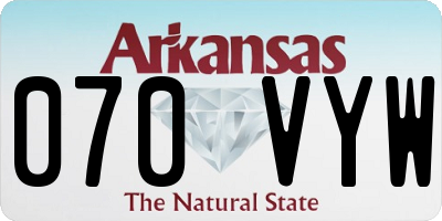 AR license plate 070VYW