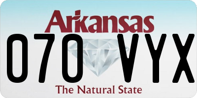 AR license plate 070VYX