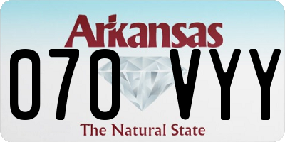 AR license plate 070VYY