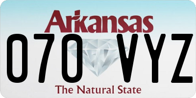 AR license plate 070VYZ