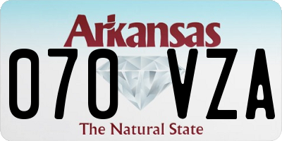 AR license plate 070VZA